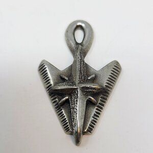 Pendant, ArrowHead & Star, Fine Pewter, Hand Cast, Native & Sci-Fi / Fantasy